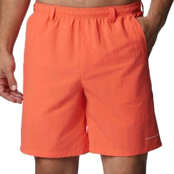 Columbia PFG Omni-Shade Swim Trunks Orange Shorts Fishing Quick Dry Mens Large - Picture 1 of 12